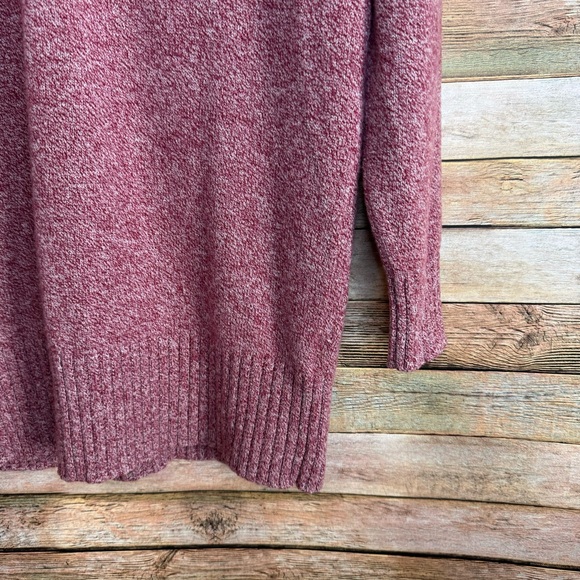 Athleta Women's Heather Red Vital V Neck Cashmere Wool Blend Tunic Sweater Sz S - Picture 3 of 8